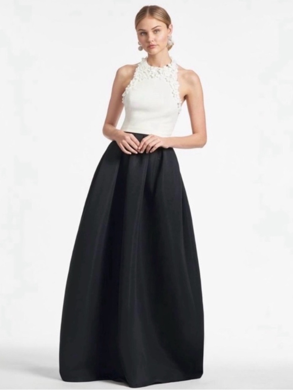 Sachin + Babi -Dominique Pleated Two-Tone Applique Gown size 4 NWT. - Picture 3 of 16